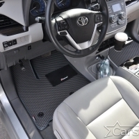Двухслойные коврики EVA на Toyota Sienna III 7 мест (2010-2020)